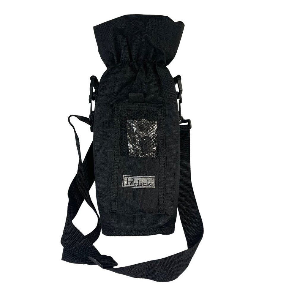 Perlick Insulated Wine Bottle Carrier Bag W/ Strap Corkscrew Set New Gift Black